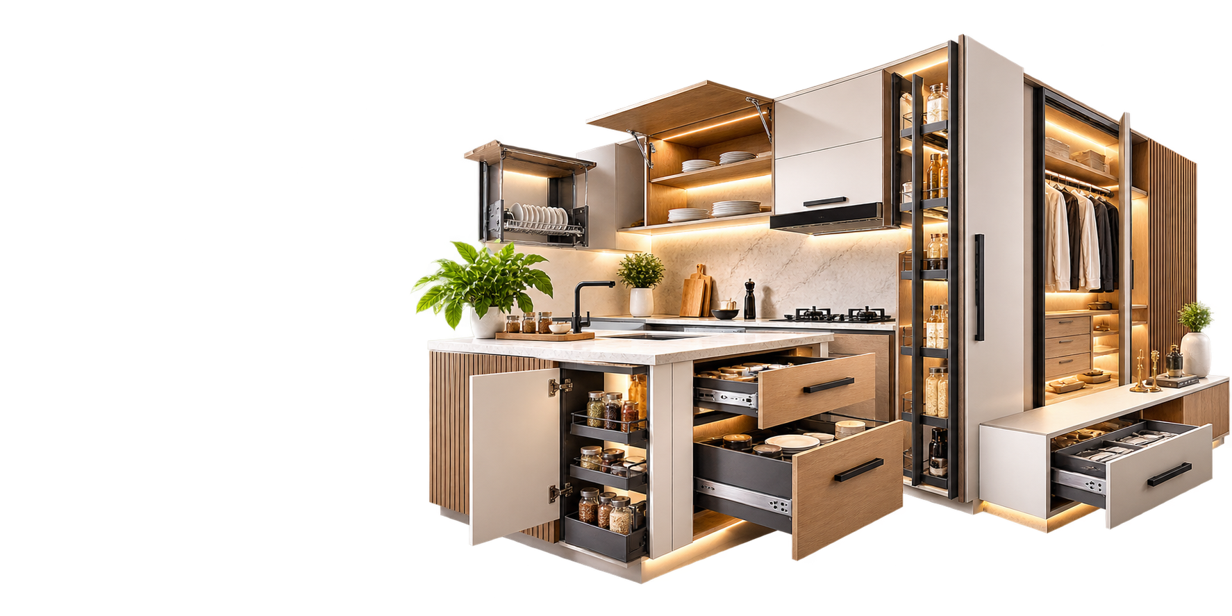Detail furniture dan interior modern Abadi Klender